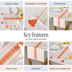 Amber Weave Cotton Runner With Tassels 180x33cm Nestasia
