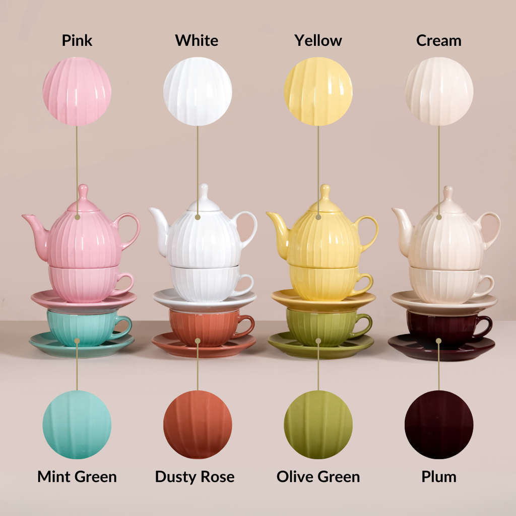 Single Serve Ambrosia Ceramic Tea Set Nestasia