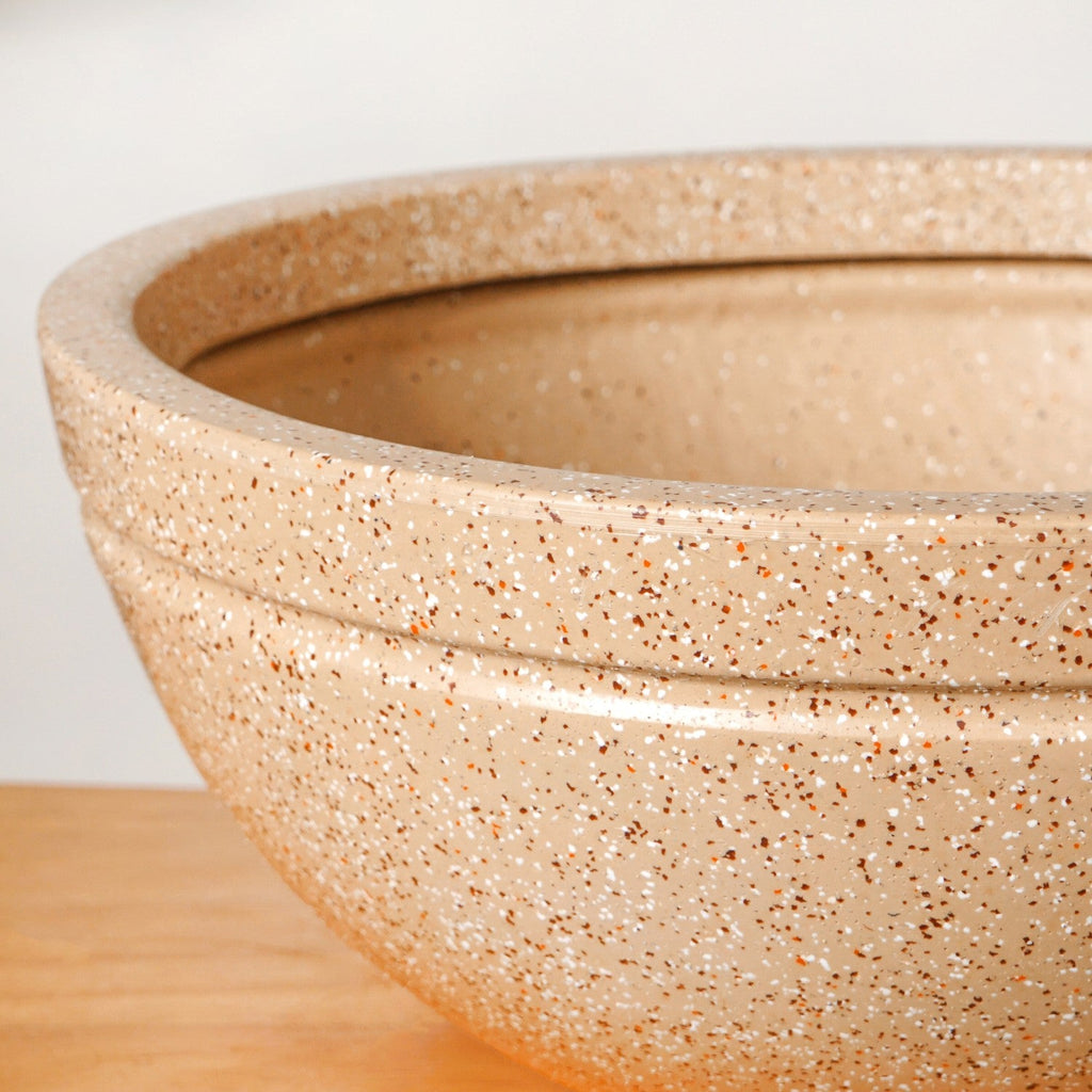 Planterra Beige Round Lotus Planter 15x9 Inch Nestasia