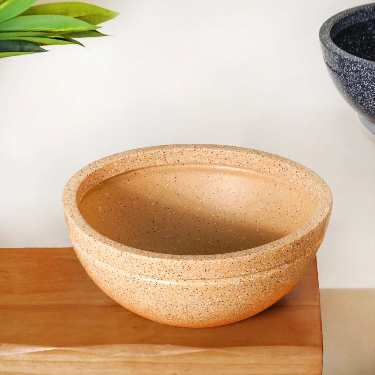 Planterra Beige Round Lotus Planter 15x9 Inch Nestasia