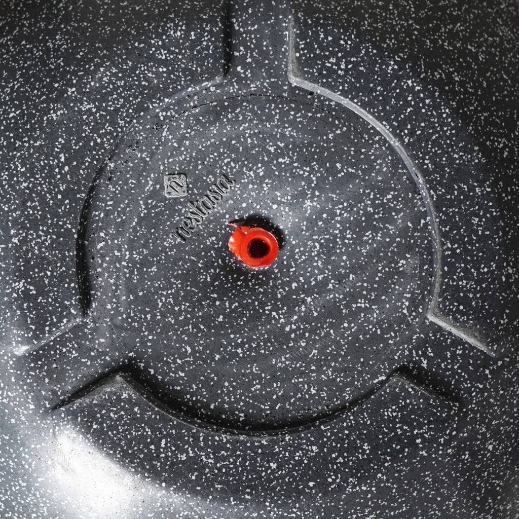 Planterra Granite Black Round Lotus Planter 15x7 Inch Nestasia