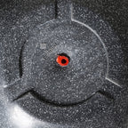 Planterra Granite Black Round Lotus Planter 15x7 Inch Nestasia