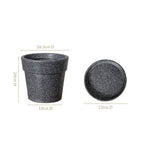 Planterra Grey Planter With Plate 10x9 Inch Nestasia