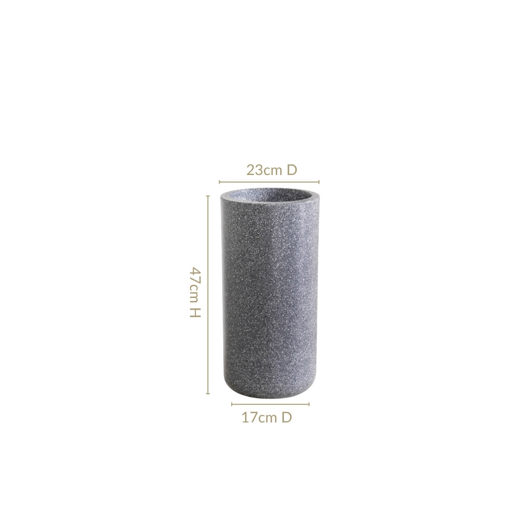 Planterra Grey Tall Cylindrical Planter 18x9 Inch Nestasia