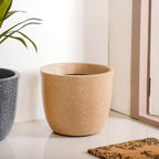 Planterra Large Beige Planting Pot 15x14 Inch Nestasia