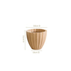 Planterra Ribbed Beige Planting Pot 12x12 Inch Nestasia