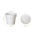 Planterra White Planter With Plate 10x9 Inch Nestasia