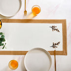 Midori Rustic Charm Cotton Table Runner In Brown 180x36cm Nestasia