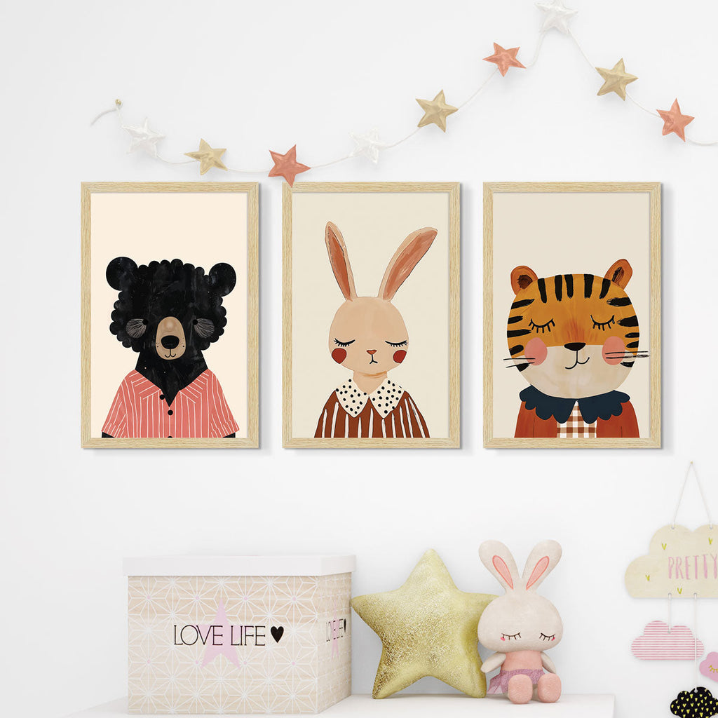 Kids Room Painting for Wall – Bedroom & Playroom Decoration Art, Set of 3 AXIII-48-KID ArtX