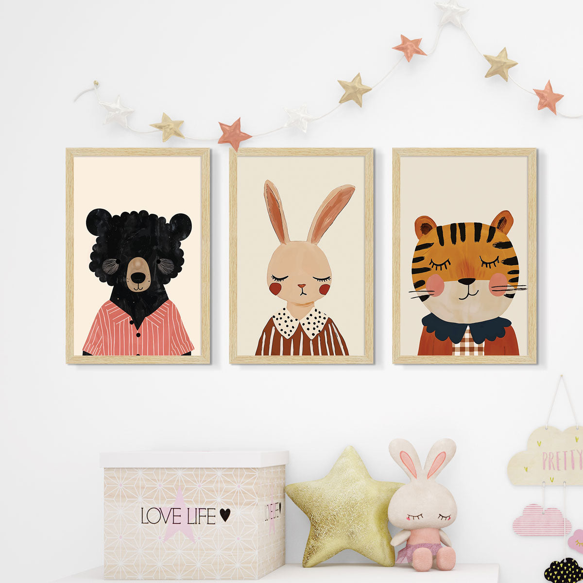 Kids Room Painting for Wall – Bedroom & Playroom Decoration Art, Set of 3 AXIII-48-KID ArtX