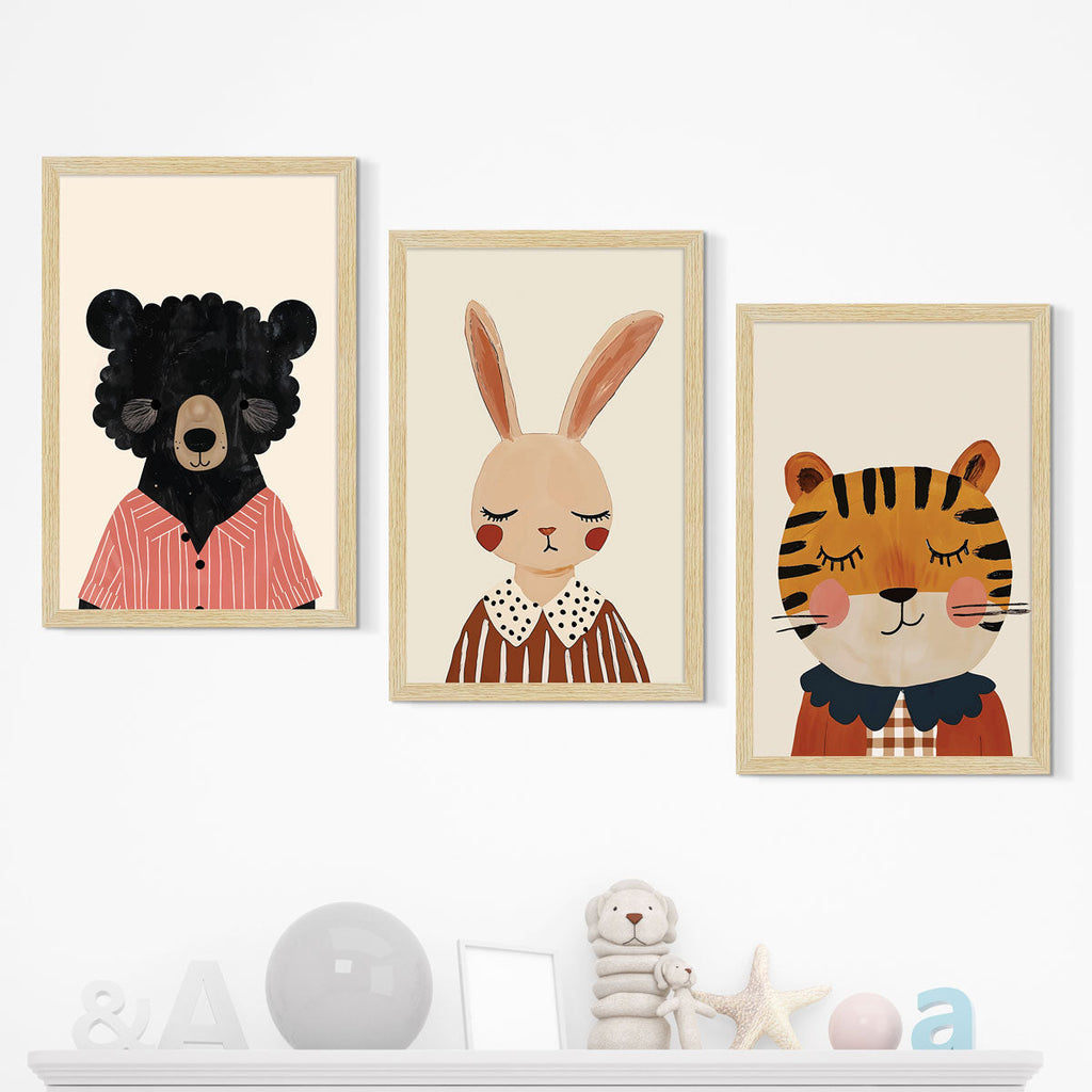 Kids Room Painting for Wall – Bedroom & Playroom Decoration Art, Set of 3 AXIII-48-KID ArtX