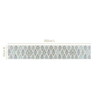 Aqua Fern Embroidered Cotton Table Runner 202x33cm Nestasia