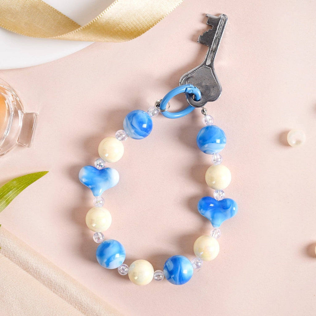 Aqua Amour Beaded Keychain Nestasia