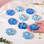Aqua Flower Floating Candle Set Of 10 In Gift Box Nestasia