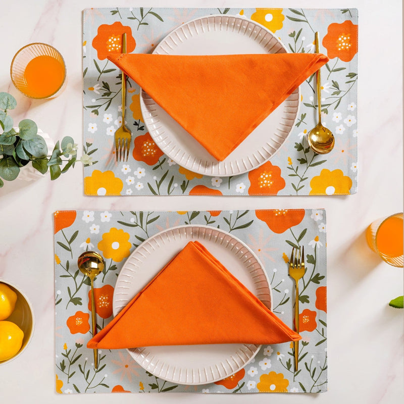 Arancia Table Mats And Matching Napkins Set Of 12 Nestasia