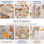 Arancia 7 Piece Table Mat And Runner Set Nestasia