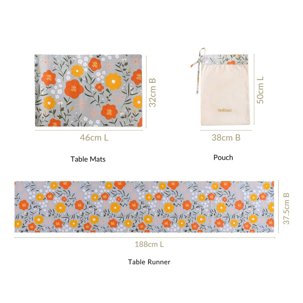 Arancia 7 Piece Table Mat And Runner Set Nestasia