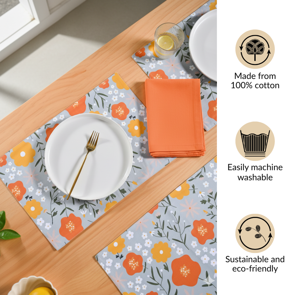 Arancia Table Linen Hamper With Set Of 6 Rings Napkins And Mats Nestasia