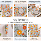 Arancia Premium Place Mat Set Of 6 Nestasia