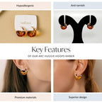 Arc Huggie Hoops Amber Nestasia