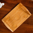 Art Deco Style Ceramic Tea Set With Wooden Serving Tray Nestasia
