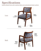 Rustic Acacia Wood Chairs Perfect for Living Room Corners