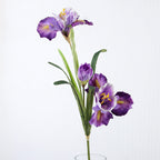 Artificial Iris Flower Dark Purple Set Of 3 Nestasia