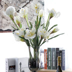 Artificial Iris Flower White Set Of 3 Nestasia