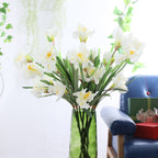 Artificial Iris Flower White Set Of 3 Nestasia