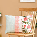 Artisanal Bloom Embroidery Cotton Cushion Cover 50x36cm Nestasia