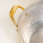 Brass Kadhai With See through Glass Lid 2500ml Nestasia