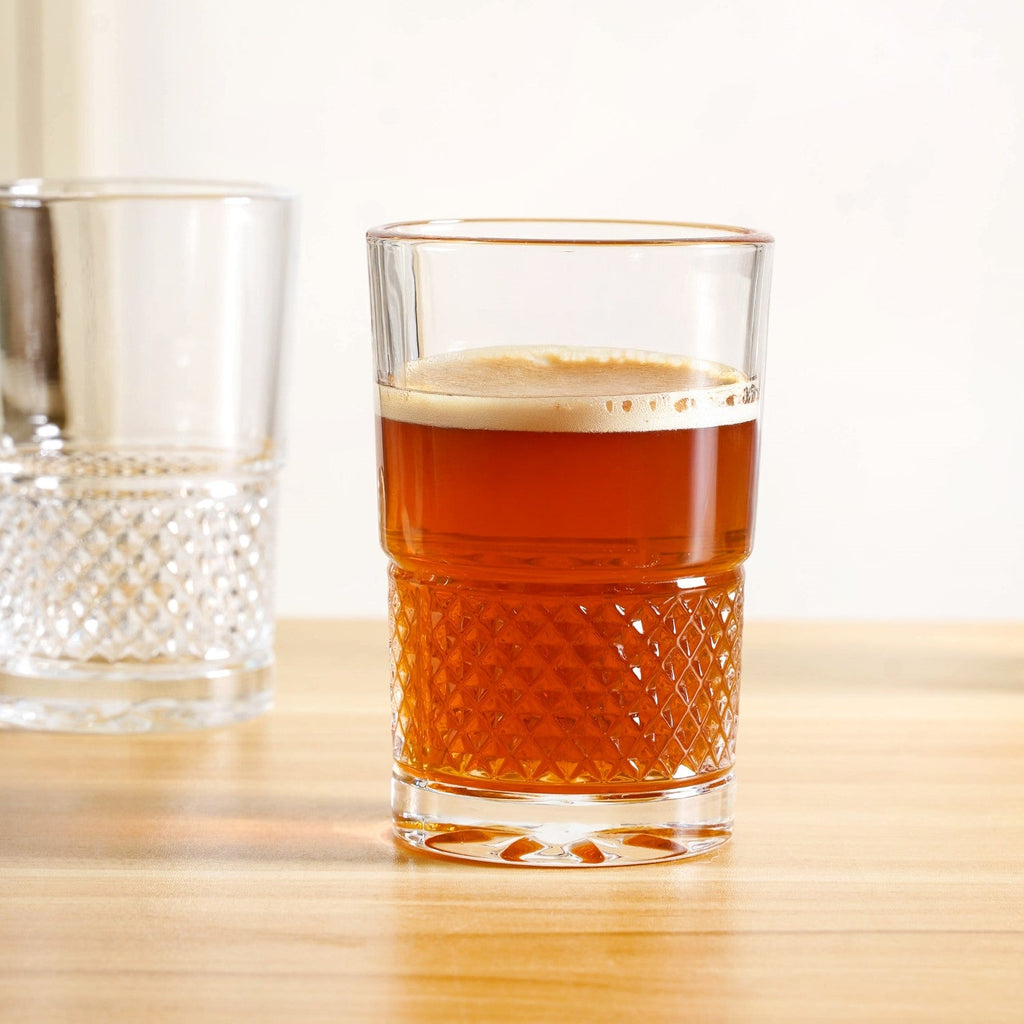 Textured Tea Glass Set Of 6 190ml Nestasia