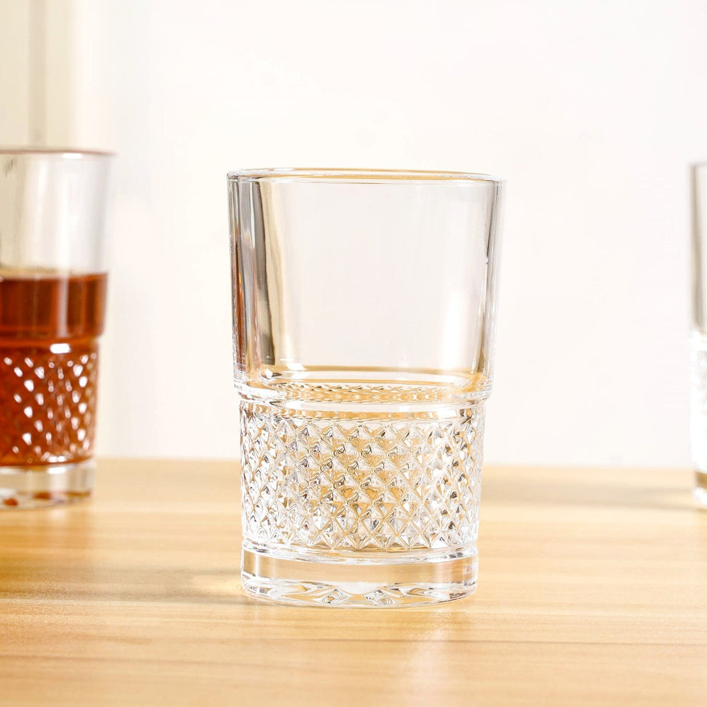 Textured Tea Glass Set Of 6 190ml Nestasia