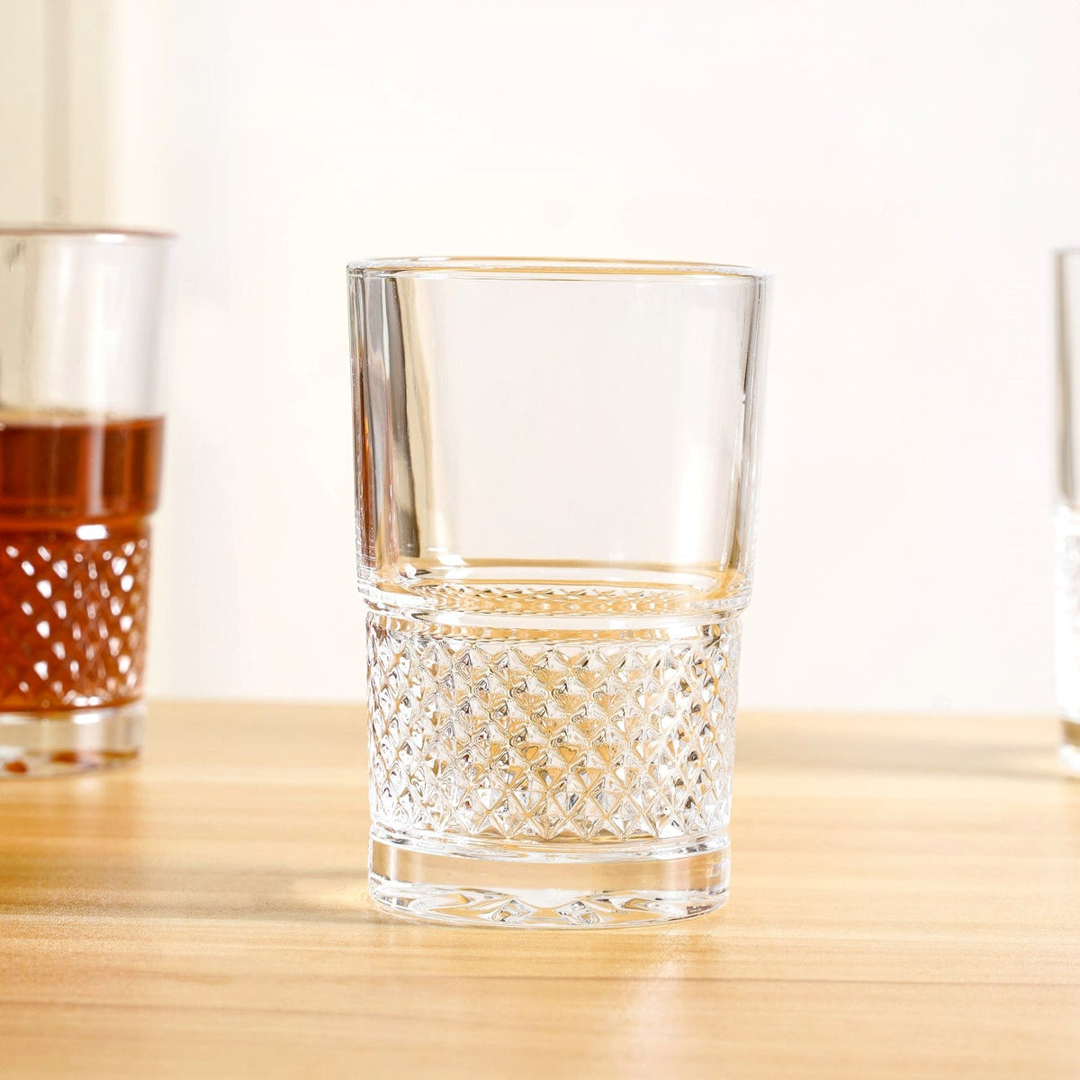 Textured Tea Glass Set Of 6 190ml Nestasia