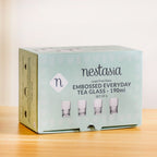 Textured Tea Glass Set Of 6 190ml Nestasia