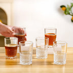 Textured Tea Glass Set Of 6 190ml Nestasia