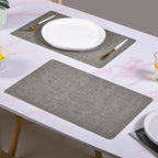 Rectangle Ash Grey Table Mat Set Of 6 Nestasia