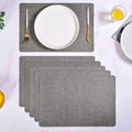 Rectangle Ash Grey Table Mat Set Of 6 Nestasia