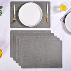 Rectangle Ash Grey Table Mat Set Of 6 Nestasia