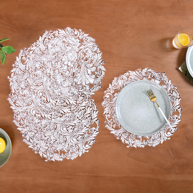 Auburn Luxe Round Tablemat Set Of 6 Nestasia