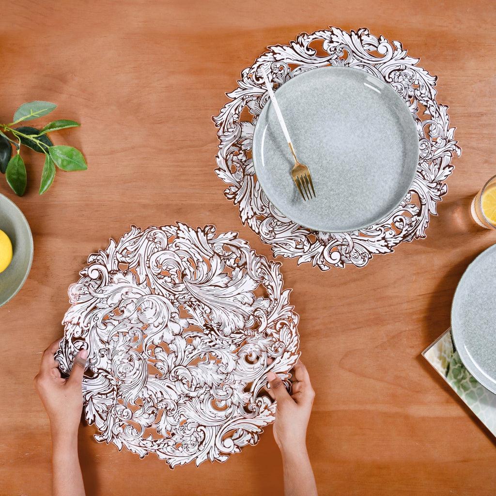 Auburn Luxe Round Tablemat Set Of 6 Nestasia