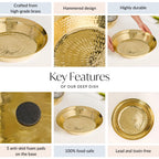 Pure Brass Hammered Parat 36cm Nestasia