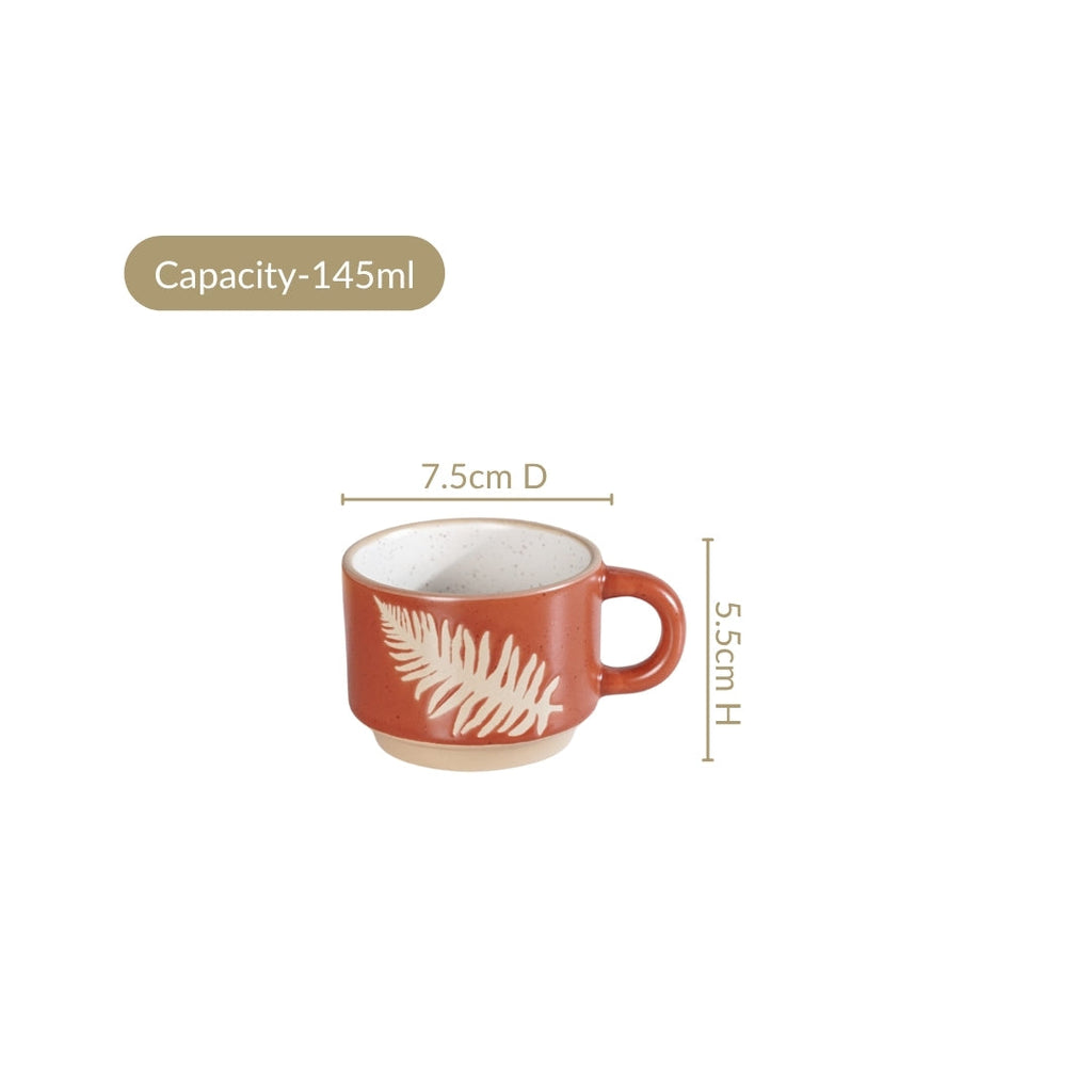 Botanical Stackable Cup Set Of 4 Autumn Edition 145ml Nestasia