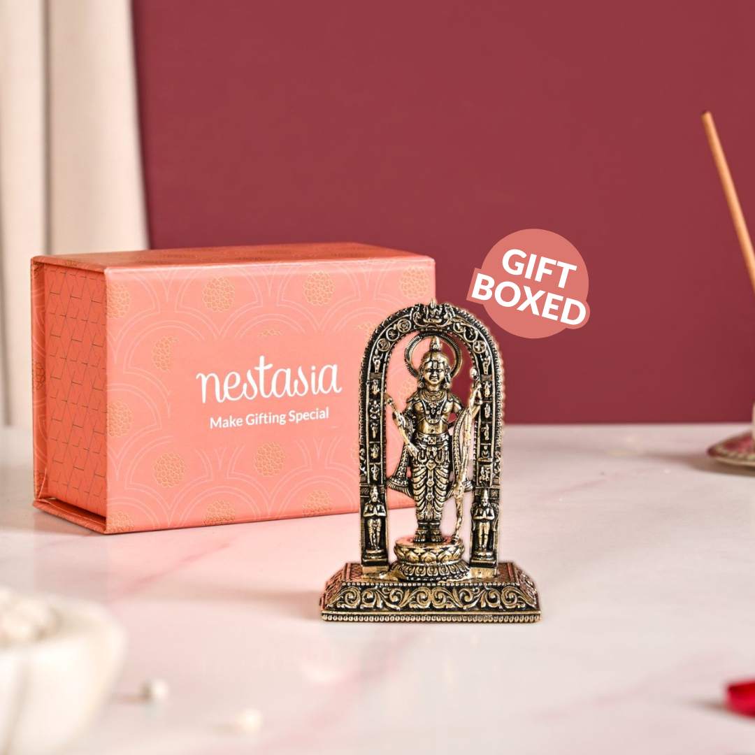 Ayodhya Ram Lalla Pure Brass Idol 8cm Nestasia