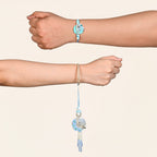 Azure Blossom Rakhi Lumba Set Nestasia