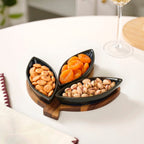 Three Leaf Porcelain Platter Set Nestasia