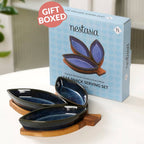 Three Leaf Porcelain Platter Set Nestasia