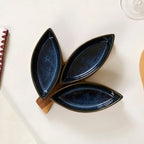 Three Leaf Porcelain Platter Set Nestasia