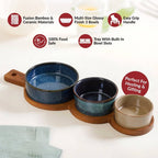 Stoneware Trio Serving Platter Set Of 4 Nestasia