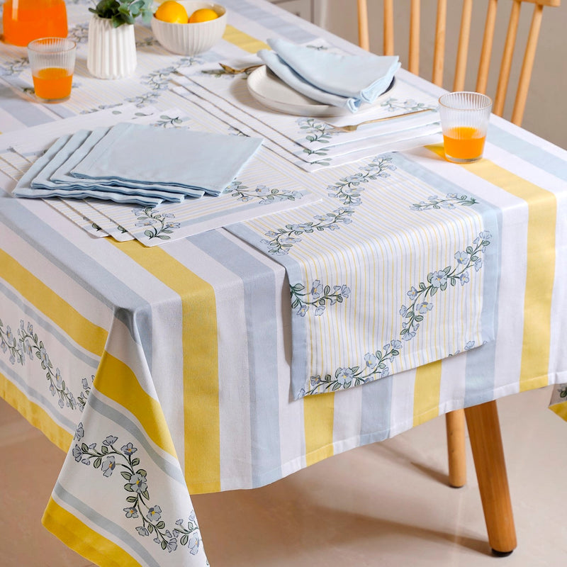 Azzuro Table Cover Placemat Runner and Napkin Set Nestasia